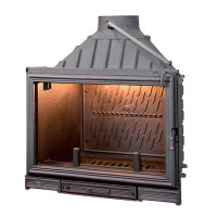 Чугунная топка SUNFLAM с открытием дверцы в стороны и с дефлектором (SEGUIN) 12 кВт