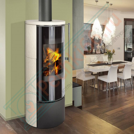 Печь-камин Irun рельефная керамика (Romotop)
