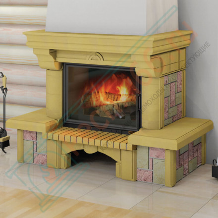 Облицовка Ноктюрн (рустик) 700, желтый, желто-серый, красно-розовый, песочно-желтый (Мета)