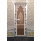 Стеклянная дверь DoorWood «Хамам Восточная Арка Бронза» 2000х800 (по коробке)