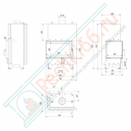 Стальная топка MBM/PW/10/L/BS/W (Kratki)
