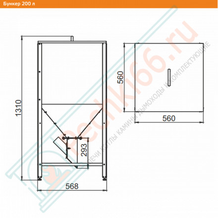 Пеллетная горелка ZOTA Fox 25 (горелка+ПУ+механизм+бункер 200 литров)