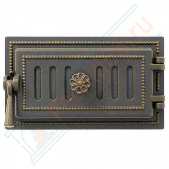 Дверца поддувальная чугунная 236, бронза (Везувий) в Самаре
