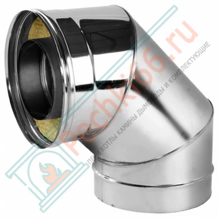 Отвод 90° V50R с изол (AISI-321/0,8-ОЦИНК-RAL/0,5) d-160/260 (Вулкан)