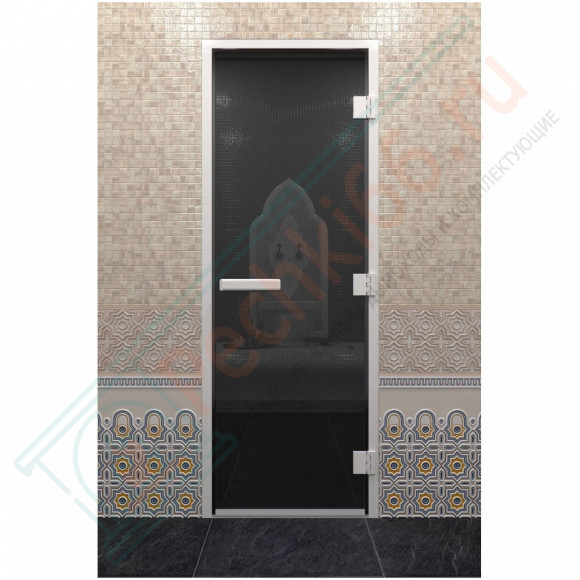 Стеклянная дверь DoorWood Хамам Графит 1900х710 (по коробке) в Самаре