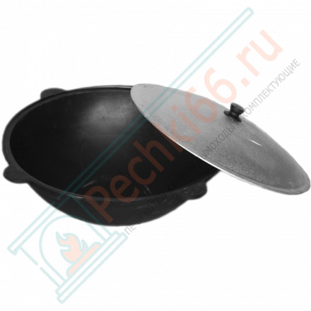 Узбекский чугунный казан плоское дно 16 л. (Наманган DAVR METALL)