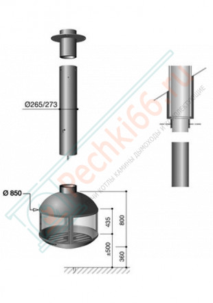 Островной камин Agorafocus-850 (Focus)