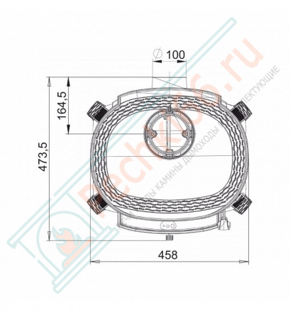 Печь-камин чугунная Eliptiko (Guca)