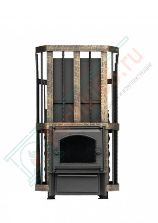 Банная печь "Сибирь-40" без ВТК с закрытой каменкой (Сибирь-Премиум)