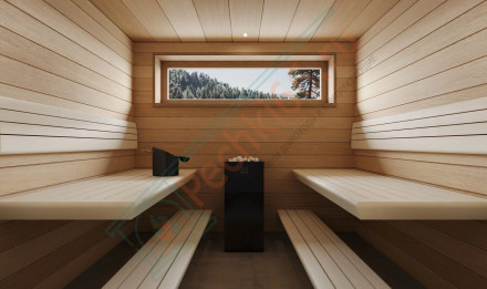 Электрическая банная печь Sangens W40G Glass