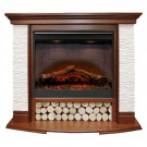Электрический Каминокомплект Country - Орех/Сланец белый с очагом Symphony 26'' DF2608-INT