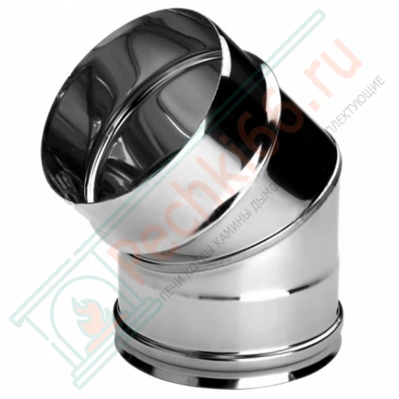 Отвод одностенный 45° (AISI-321/0,8мм) d-250 (Вулкан)