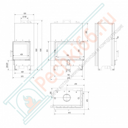 Стальная топка MBO/PW/15/P/BS/W (Kratki)