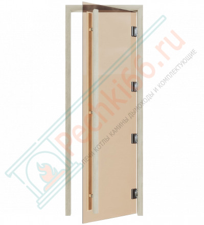 Дверь для бани и сауны Престиж Легенда Маятниковая бронза, 2000х800 по коробке (DoorWood)