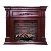 Каминокомплект Luxemburg - Темная вишня с электрическим очагом Silverton
