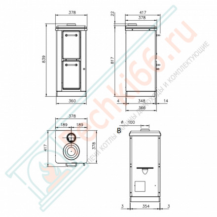Печь Mignon BI/BW, цвет бежевый (La Nordica)