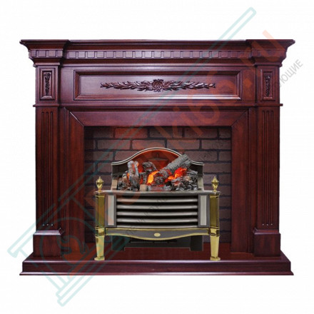 Каминокомплект Luxemburg - Темная вишня с электрическим очагом Rothesay