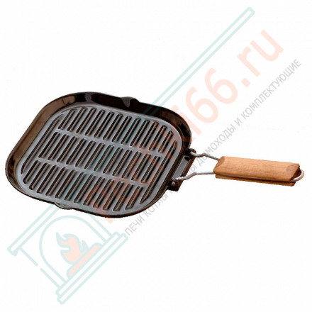 Чугунная сковорода гриль, эмалированная (PLAMEN)