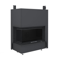 Каминная топка CFL 1000B левая, черный шамот (Stav)