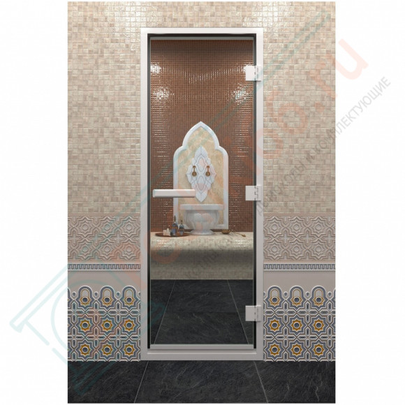 Стеклянная дверь DoorWood Хамам Прозрачное 1900х800 (по коробке) в Самаре
