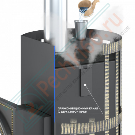 Печь для бани Скиф 28 Ковка (210) Парогенератор 2022 (Везувий)