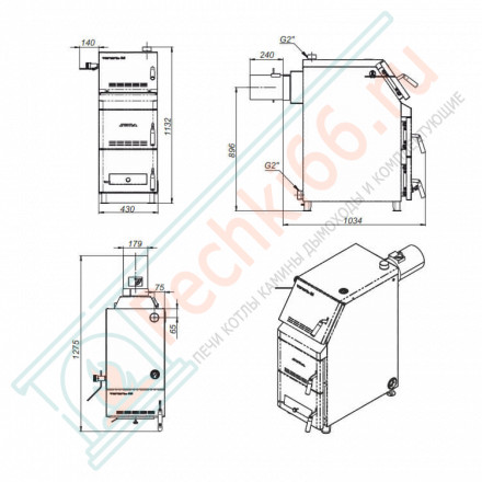 Котел полуавтоматический Тополь-М Turbo 42 (Zota) 42 кВт
