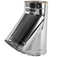 Тройник 45° V50R с изол (AISI-321/0,8-AISI-304/0,5) d-120/220 (Вулкан-Cerablanket)