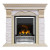 Электрокаминокомплект Dublin - Слоновая кость с патиной / Сланец крем с очагом Flagstaff