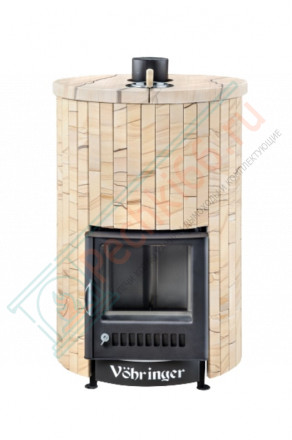 Дровяная банная печь Ферингер УЮТ-18 "Окаменевшее дерево наборный" до 18 м³