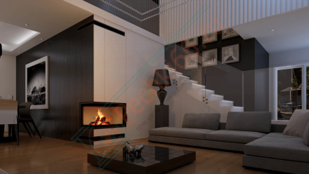 Стальная топка MBO/L/BS/SG, гнутое стекло (Kratki)