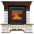Каминокомплект электрический Pierre Luxe угловой - Темный дуб / Белый (Высота 1050мм) с очагом Brookline Black (Dimplex)