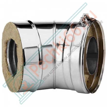 Отвод 30° V50R с изол (AISI-321/0,8-ОЦИНК-RAL/0,5) d-150/250 (Вулкан-Cerablanket)