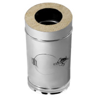 Труба V50R с лючком ревизии с изол L=500 (AISI-321/0,8-AISI-304/0,5) d-160/260 (Вулкан-Cerablanket)