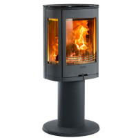 Печь-камин 880:4 Style, верх стекло, многослойная сталь, цвет черный (Contura)