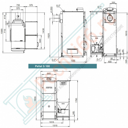 Котел пеллетный Pellet-100S (Zota) 100 кВт