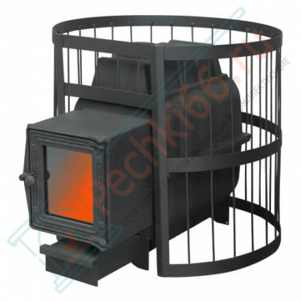 Чугунная печь для бани ПароВар 18 сетка-прут К201 (FireWay) до 18 м3