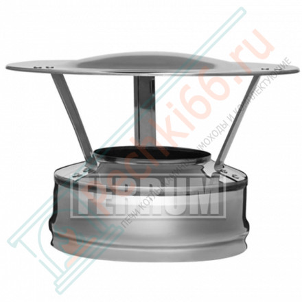 Оголовок для сэндвич дымохода (НЕРЖ-430/0,5-НЕРЖ-430/0,5) d-180/280 (Ferrum GS)