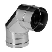 Отвод 90° без изол (НЕРЖ-321/0,8) d-300 (Дымок-Lux)