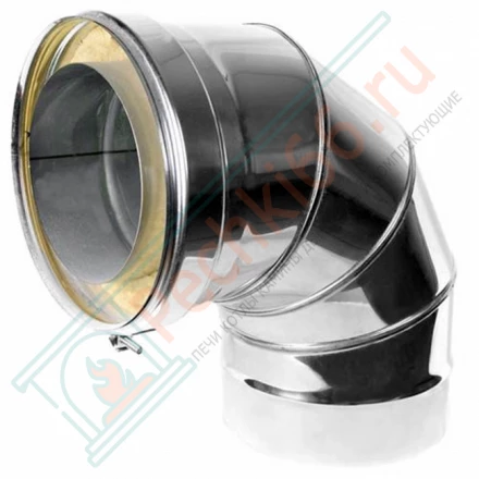 Сэндвич-отвод 90° (AISI-316L/0,5-AISI-304/0,5) d-150/250 (Craft-GS-50)