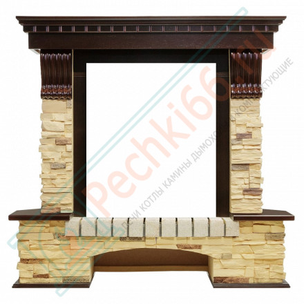 Портал Pierre Luxe угловой - Темный дуб / Сланец (Высота 1050мм)