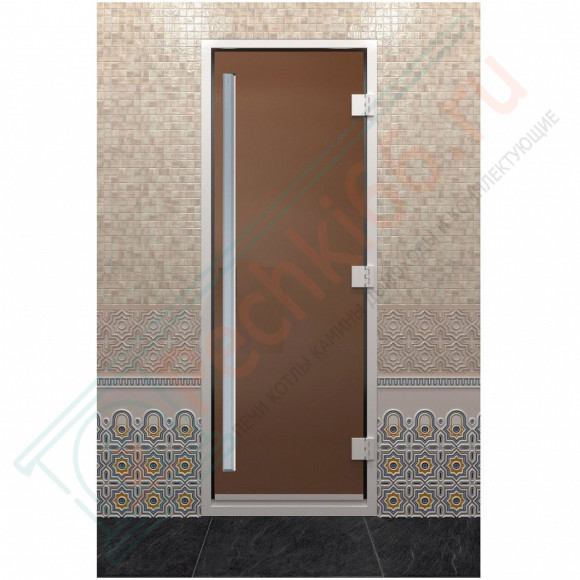 Стеклянная дверь DoorWood «Хамам Престиж Бронза матовая» 2000х800 мм в Самаре