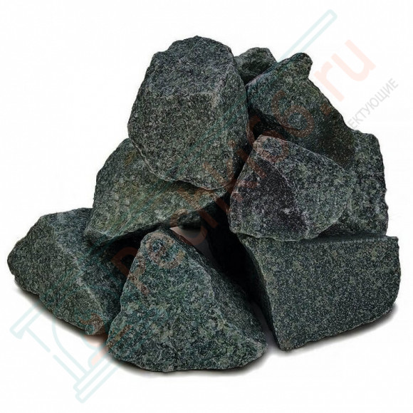 Камень для бани Пироксенит "Черный принц" колотый средний, м/р Хакасия (коробка), 10 кг в Самаре