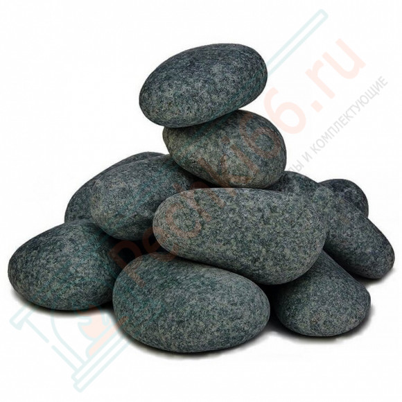 Камень для бани Пироксенит "Черный принц" шлифованный средний, 10 кг, м/р Хакасия (коробка), 10 кг в Самаре