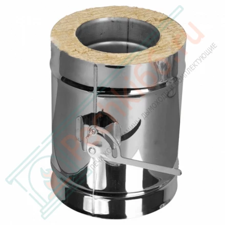 Задвижка повортная с механизмом фиксации V50R с изол (AISI-321/0,8-AISI-304/0,5) d-104/200 (Вулкан)